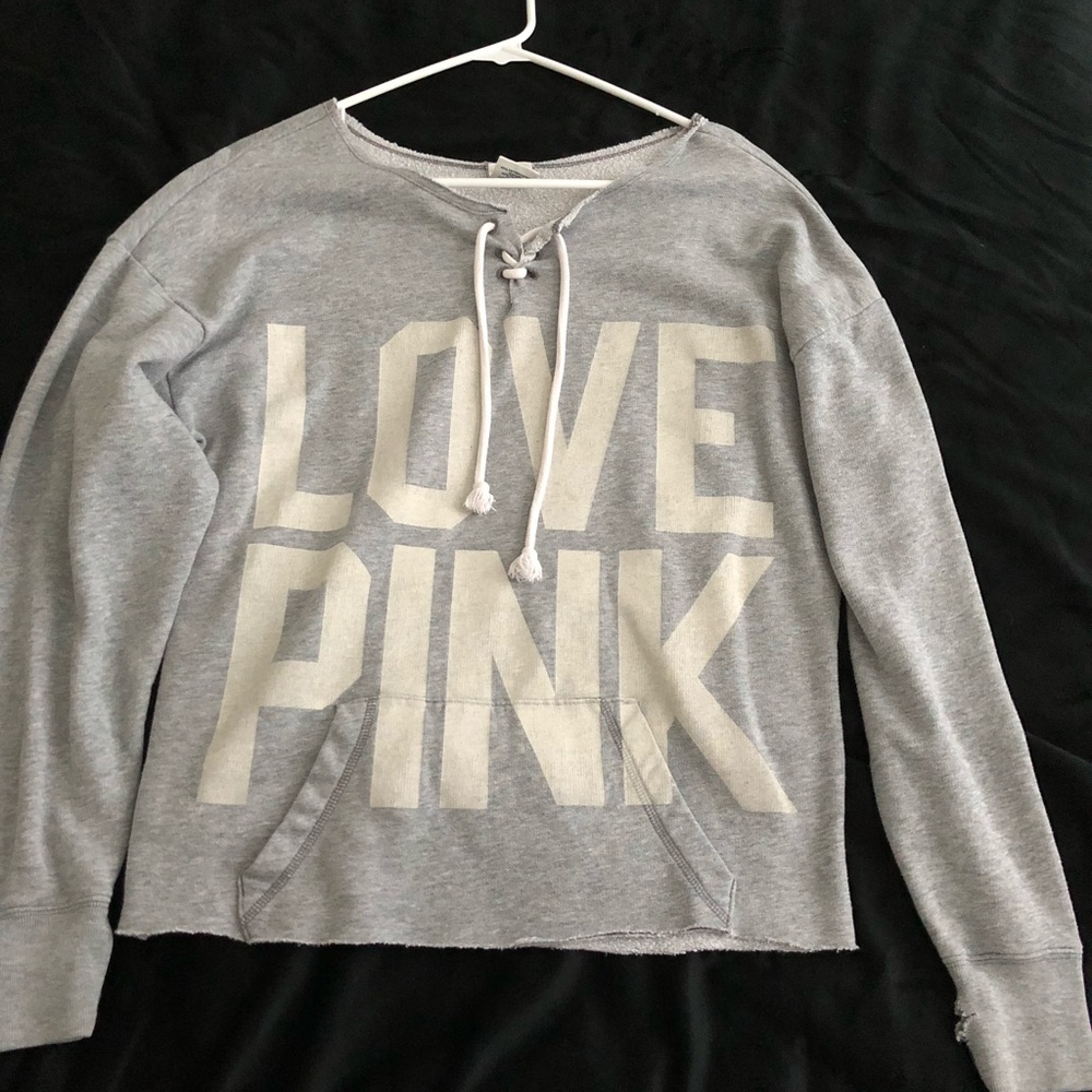 Victoria Secret PINK Pullover with Tie and Logo